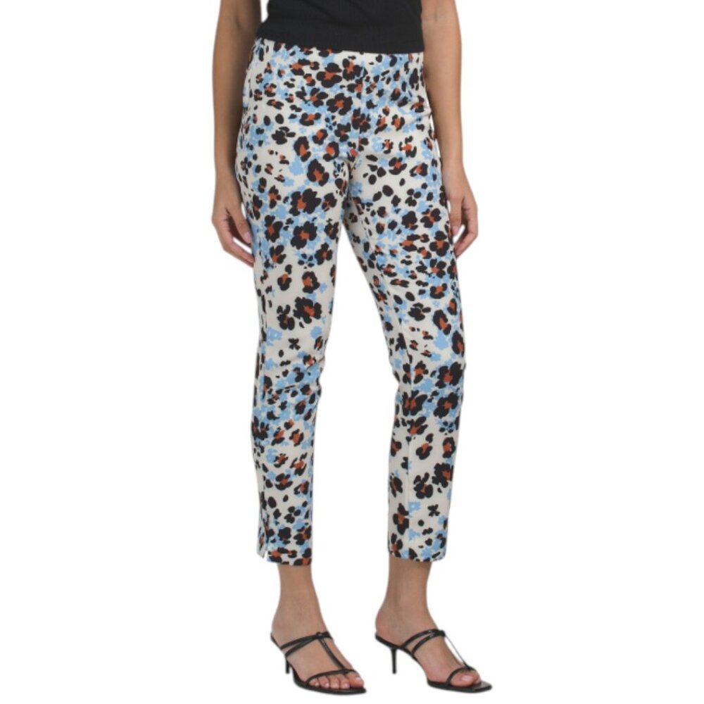 VENTI Made In Italy Leopard Floral Slim Pants